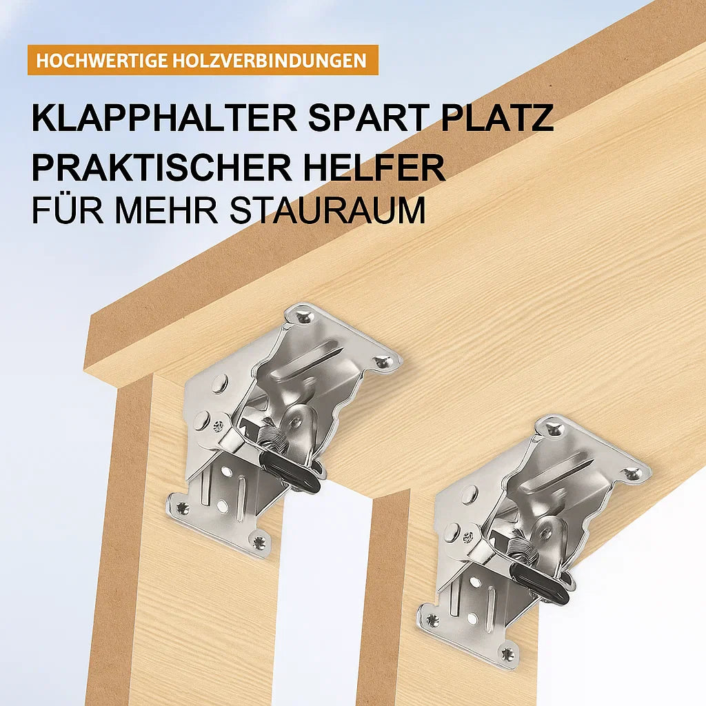 Auto-Lock Folding Bracket 90° 2-Pack – 225kg Rated & Self-Locking Design