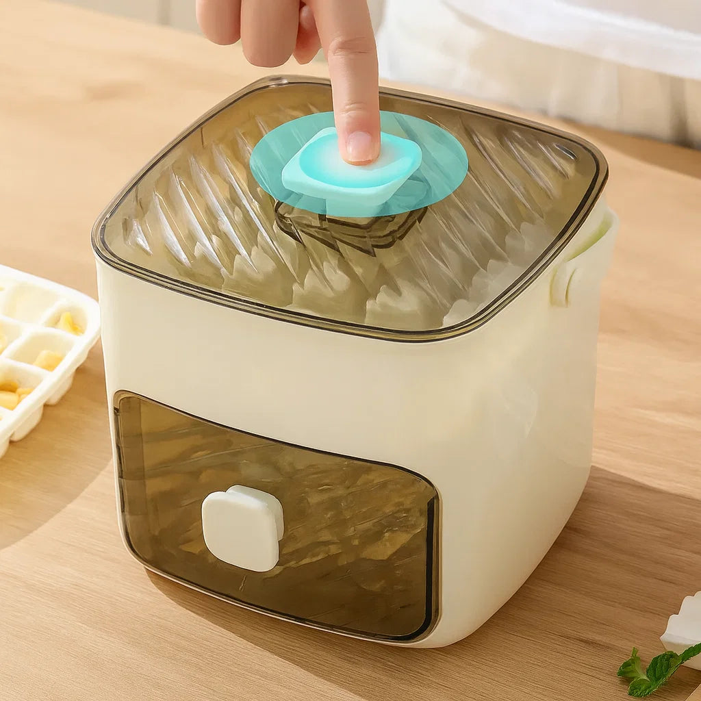 Ice Cube Tray with Push Function – 48 Cubes No-Spill & Easy Release Design
