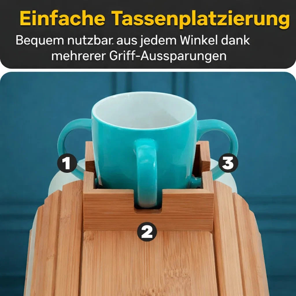 Bamboo Sofa Armrest Tray - Eco-Friendly Cup Holder & Snack Organizer