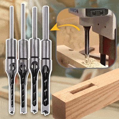 Square Hole Drill Bit Set – Precision Stainless Steel Woodworking