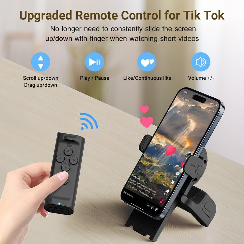 Smartphone Grip with Bluetooth Remote Shutter – Steady &amp; 180° Mount