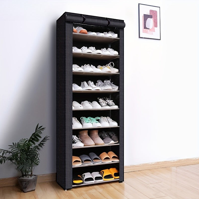 Fabric Shoe Rack with Steel Frame – 6 or 8 Tiers & Space-Saving