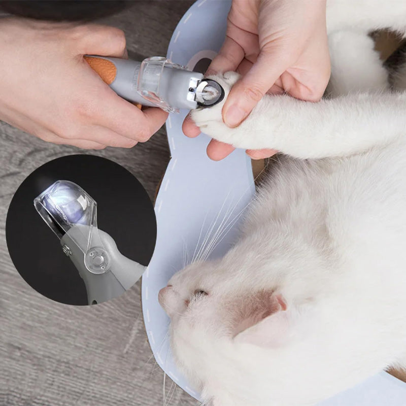 Pet Nail Clipper with LED Light – Replaceable Stainless Steel Blade