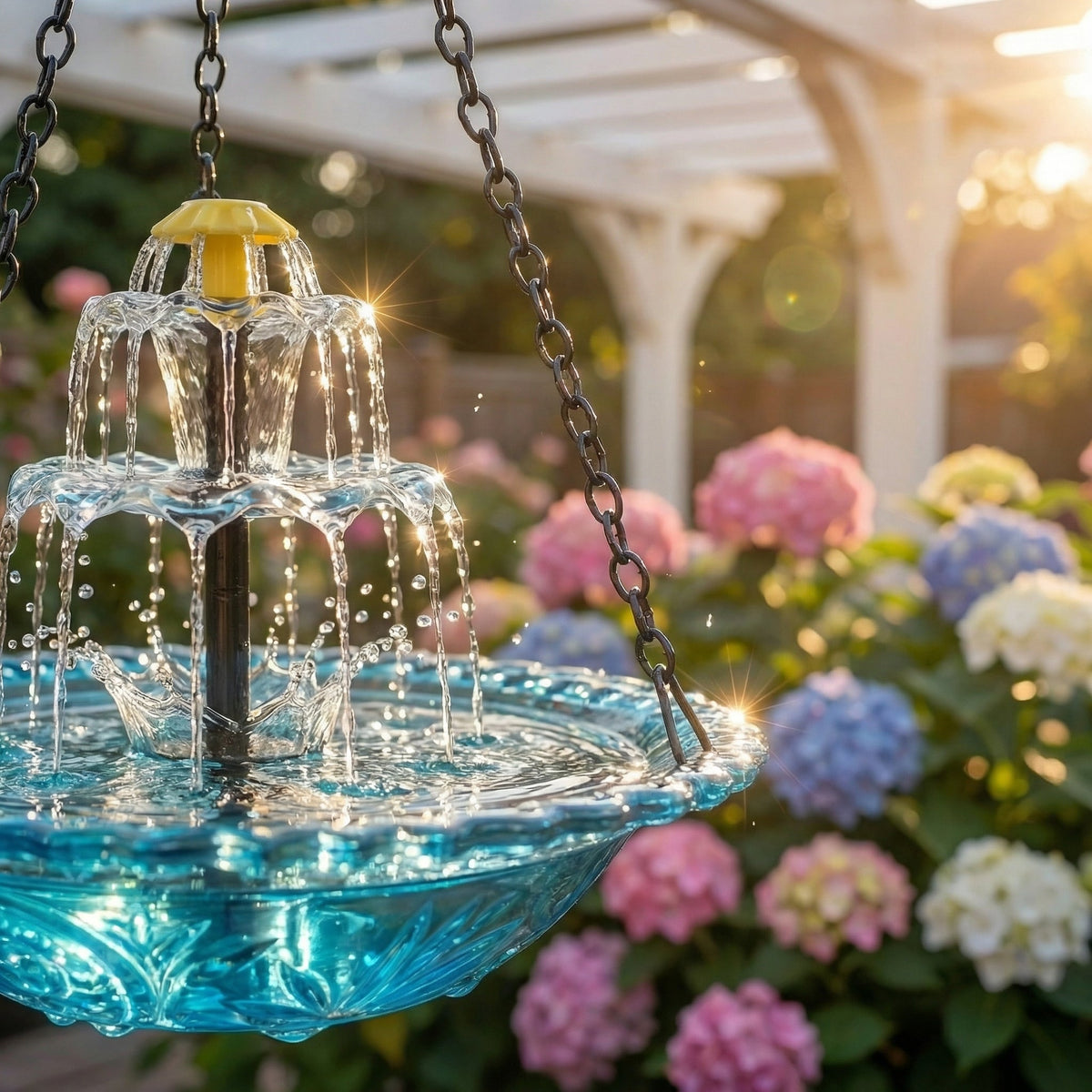 Solar Bird Bath Fountain – Two-Tier Garden Water Feature & No Power Needed