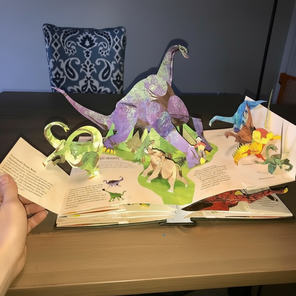 3D Pop-Up Dinosaur Book – Interactive Prehistoric Kids & Adults