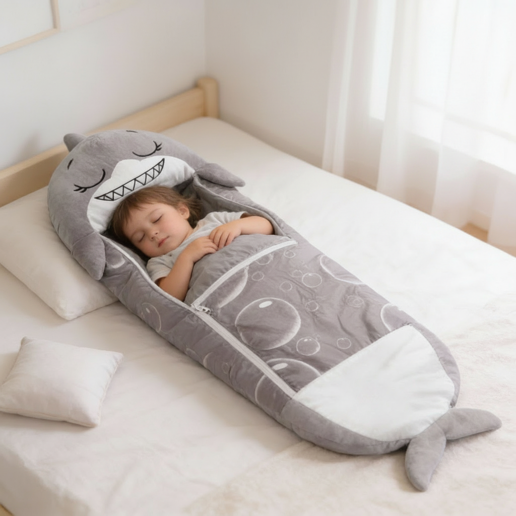 Kids' Foldable Sleeping Bag – Snoozi Animal Shape Portable & Washable