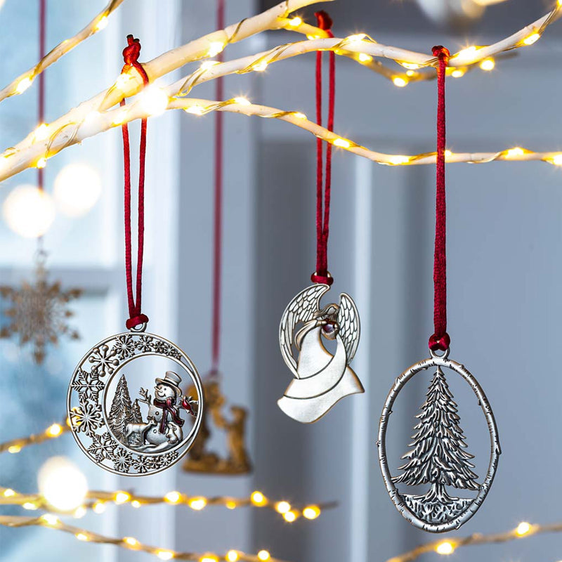 Solid Tin Christmas Ornaments – Vintage Metal Tree Decorations