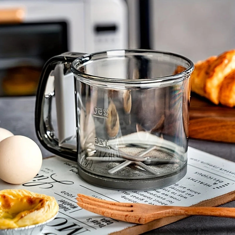 Flour Sifter with Squeeze Handle – 250ml Baking Sieve &amp; Easy Use