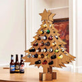 Wooden Christmas Advent Calendar Tree Beer and Wine Holder