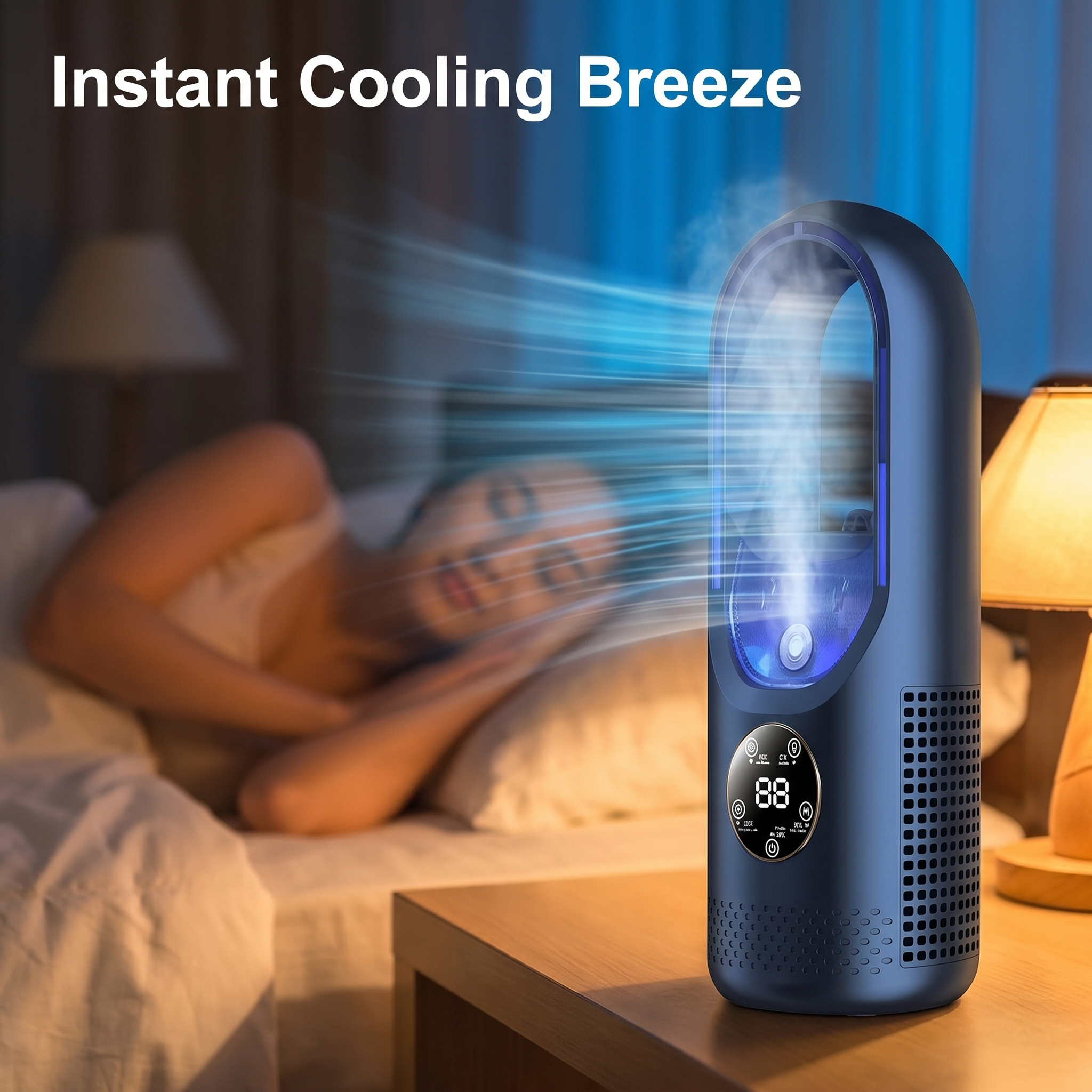 Silent Portable Air Conditioner – 2025 Blade-Free Home & Office Cooling