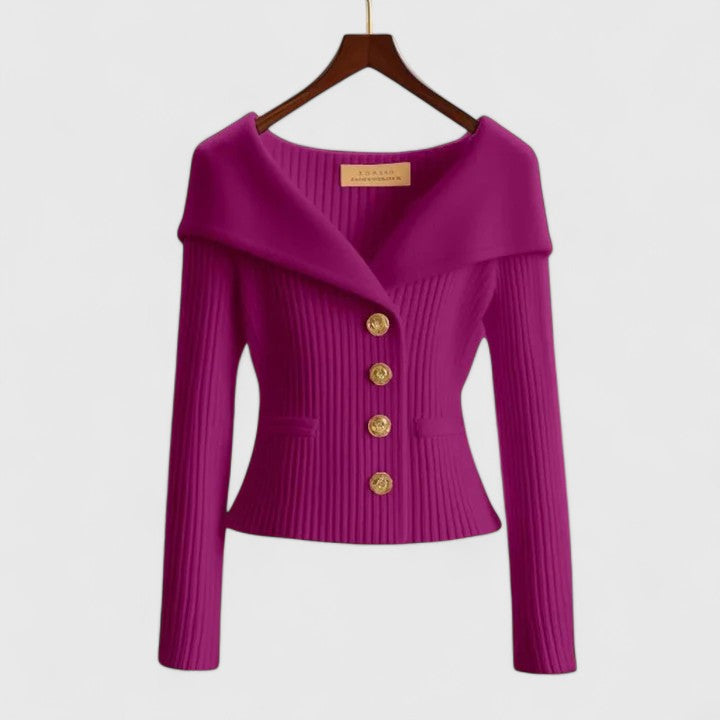 Women's Cardigan – Elegant Knit, Long Sleeve