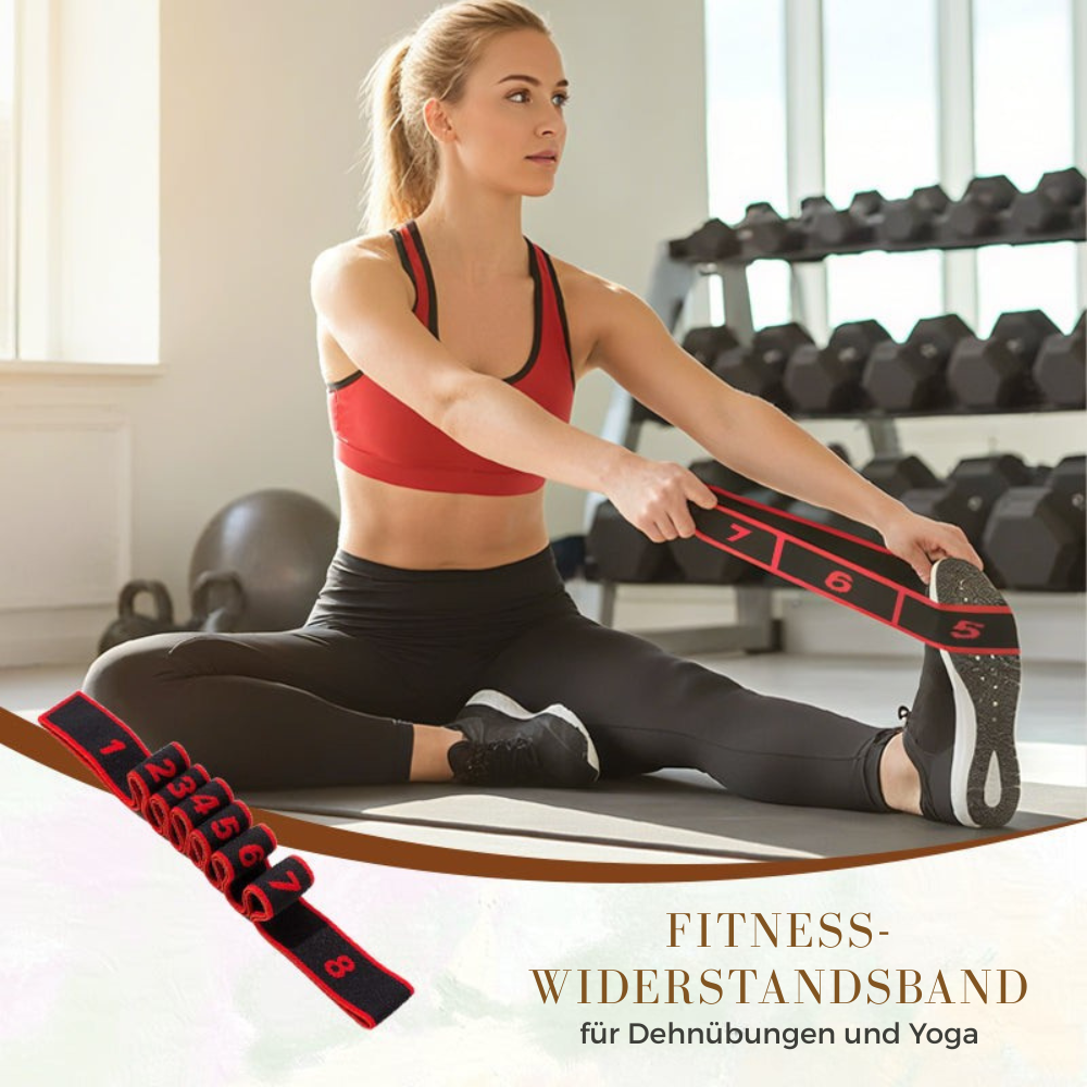 Adjustable Resistance Band – 8 Segments for Yoga &amp; Strength Training