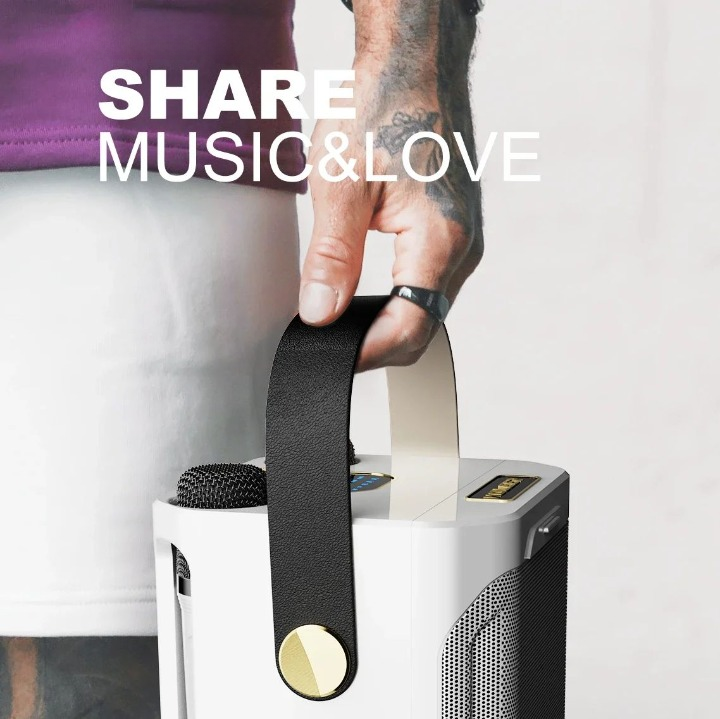 Bluetooth Karaoke Speaker – 2 Microphones, Portable & Party-Ready
