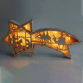 LED Wooden Christmas Star Light Laser-Cut