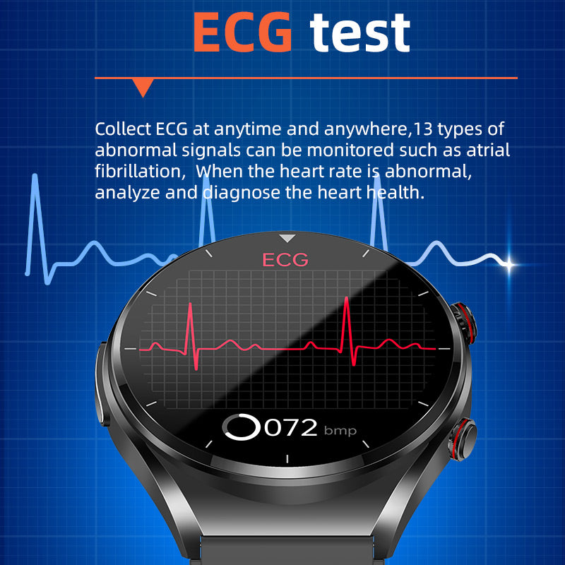 Health Smart Watch – Blood Sugar ECG HRV Heart Rate & SpO2 Monitor