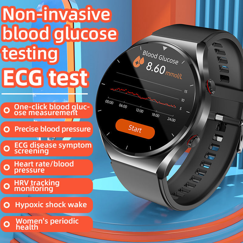 Health Smart Watch – Blood Sugar ECG HRV Heart Rate & SpO2 Monitor