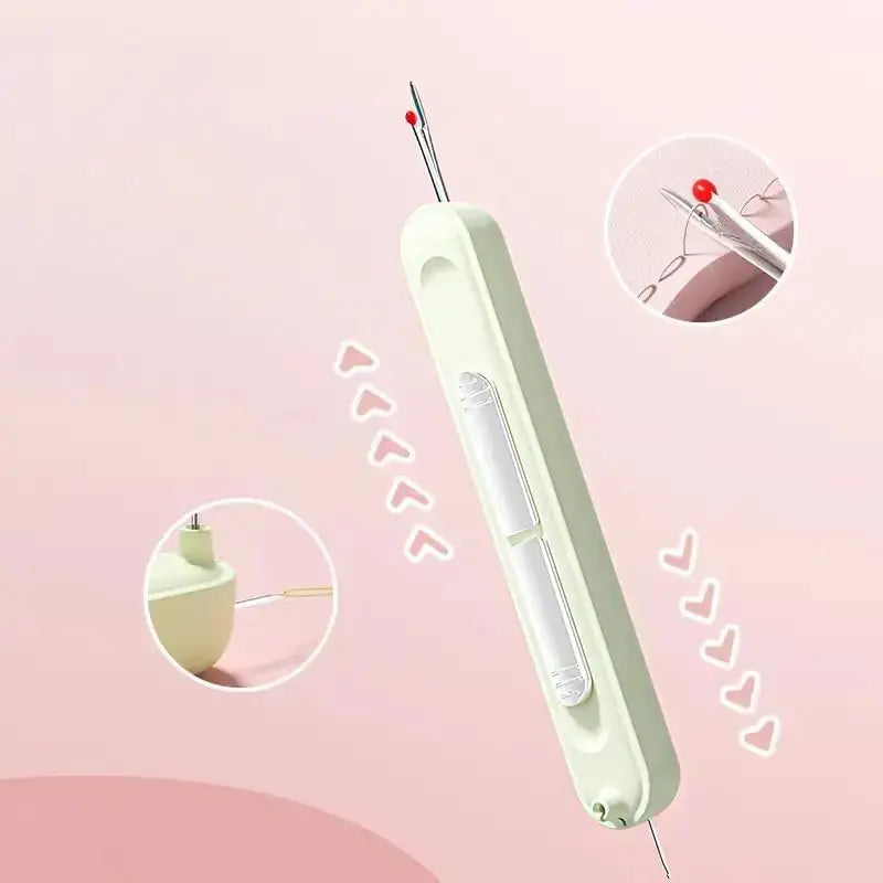 Needle Threader & Seam Ripper 2-in-1 – Compact Sewing Tool & Free Bonus Pack