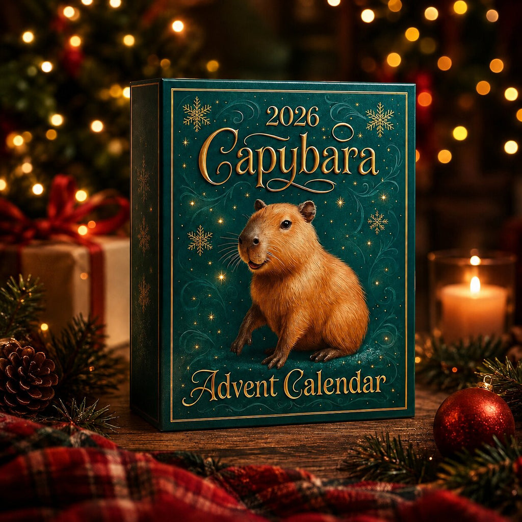 Capybara Advent Calendar 2026 – 24 Daily Surprise Doors & Flat 2D Ornaments