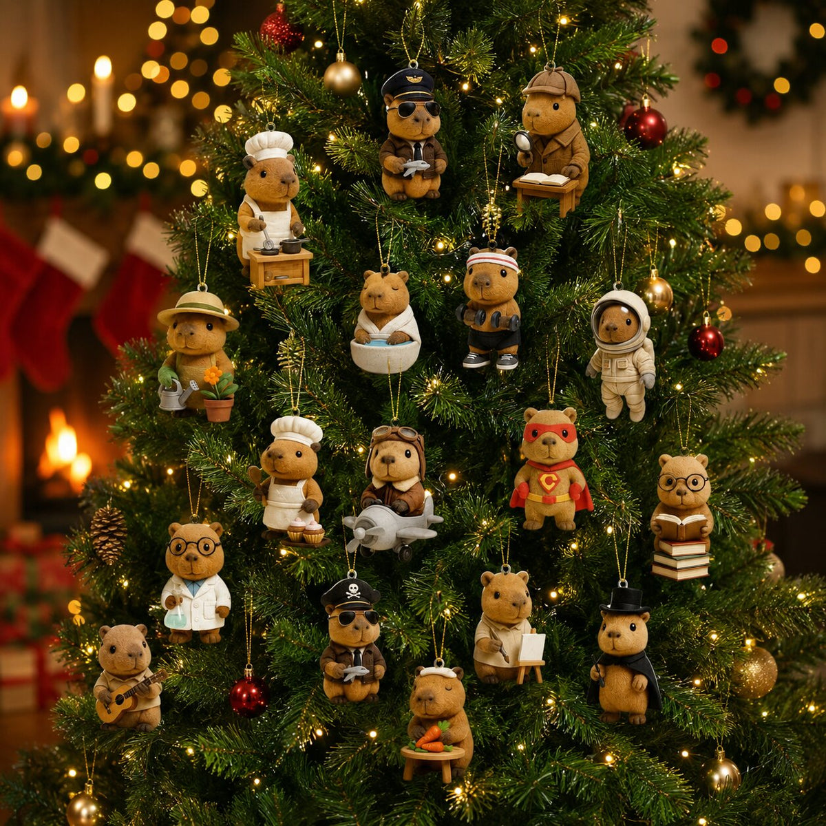 Capybara Advent Calendar 2026 – 24 Daily Surprise Doors & Flat 2D Ornaments