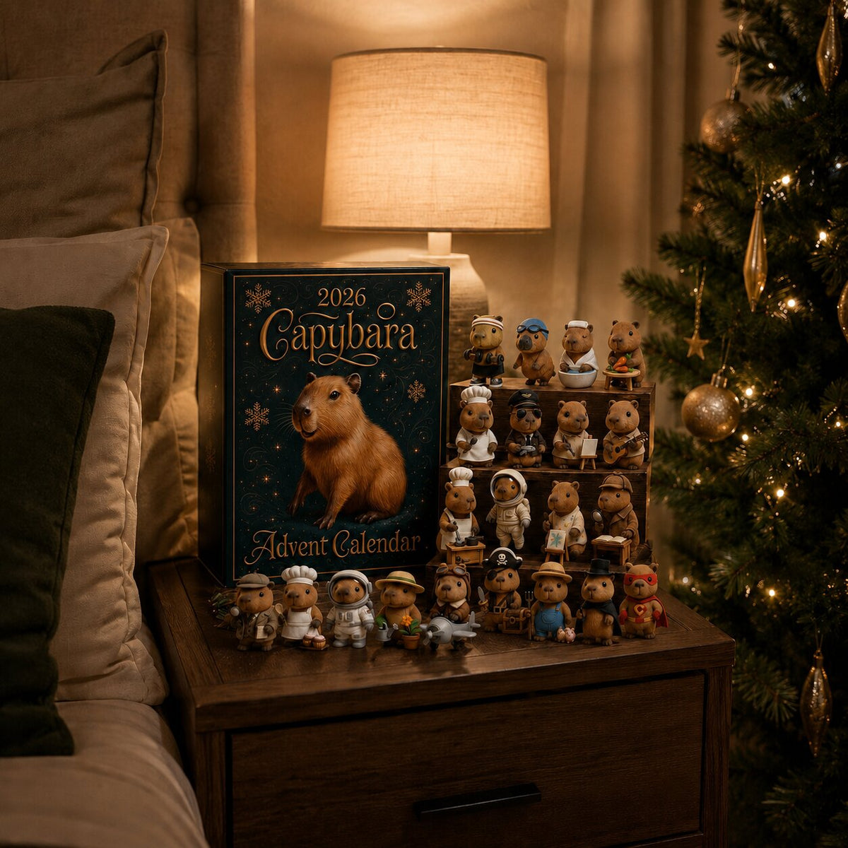 Capybara Advent Calendar 2026 – 24 Daily Surprise Doors & Flat 2D Ornaments