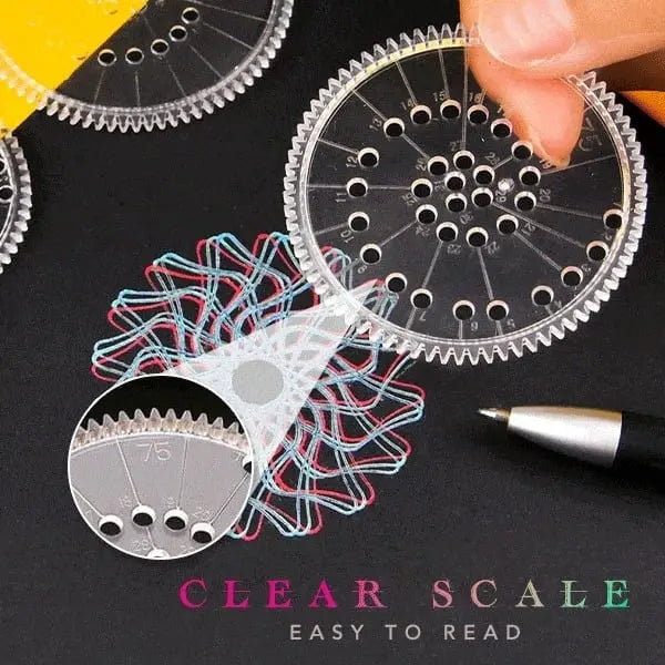 22-Piece Spiral Ruler Set – Creative Drawing, Geometric Patterns & Kids-Friendly
