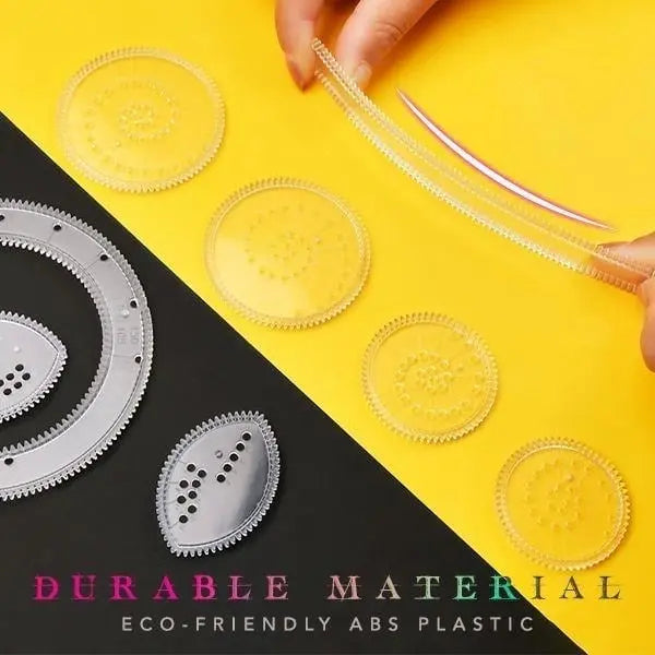 22-Piece Spiral Ruler Set – Creative Drawing, Geometric Patterns & Kids-Friendly