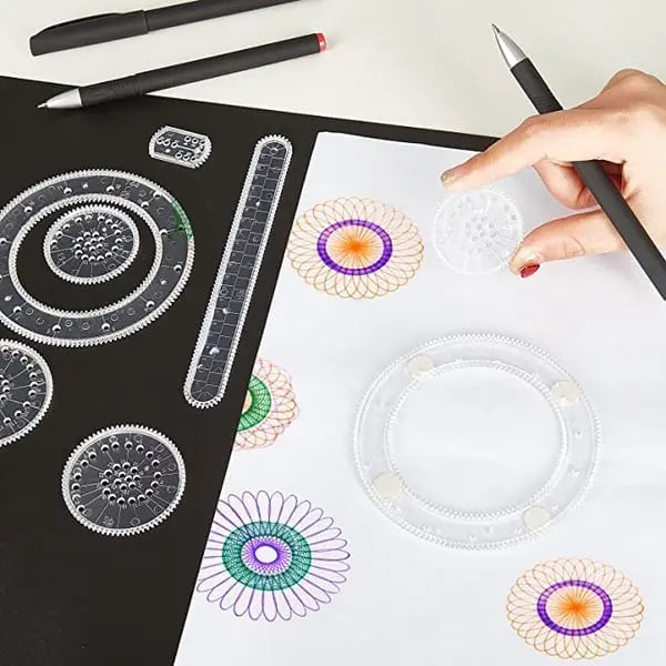 22-Piece Spiral Ruler Set – Creative Drawing, Geometric Patterns & Kids-Friendly