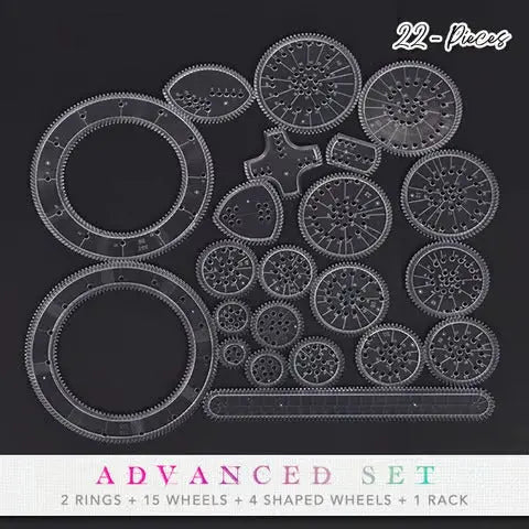 22-Piece Spiral Ruler Set – Creative Drawing, Geometric Patterns & Kids-Friendly