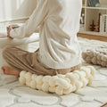 Woven Knot Floor Cushion – Soft Velvet Seat Pad for Living Room