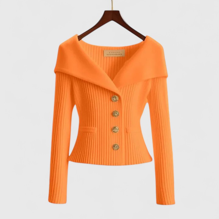 Women's Cardigan – Elegant Knit, Long Sleeve