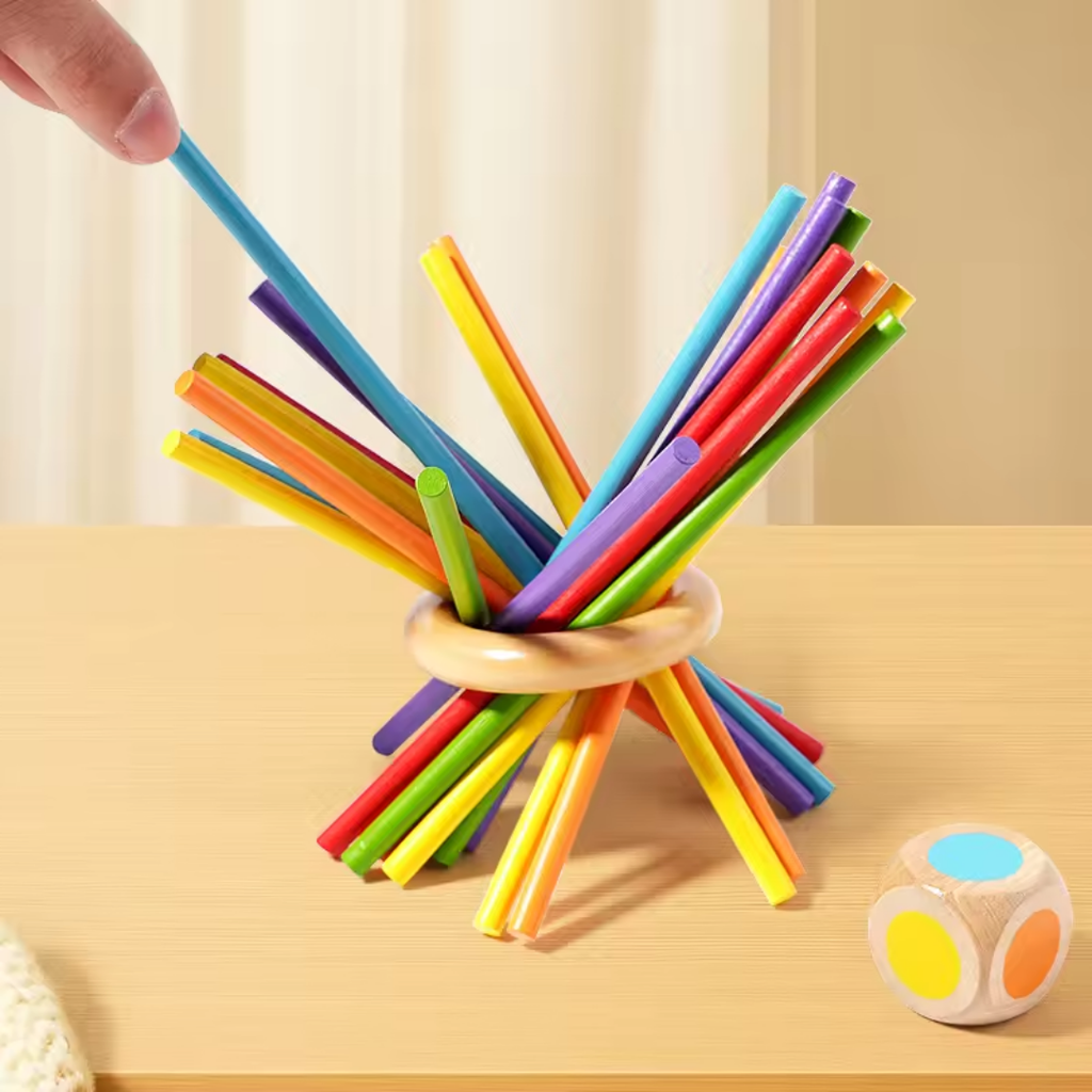 Wooden Stacking Tower Game – Fine Motor Skills for Ages 3+