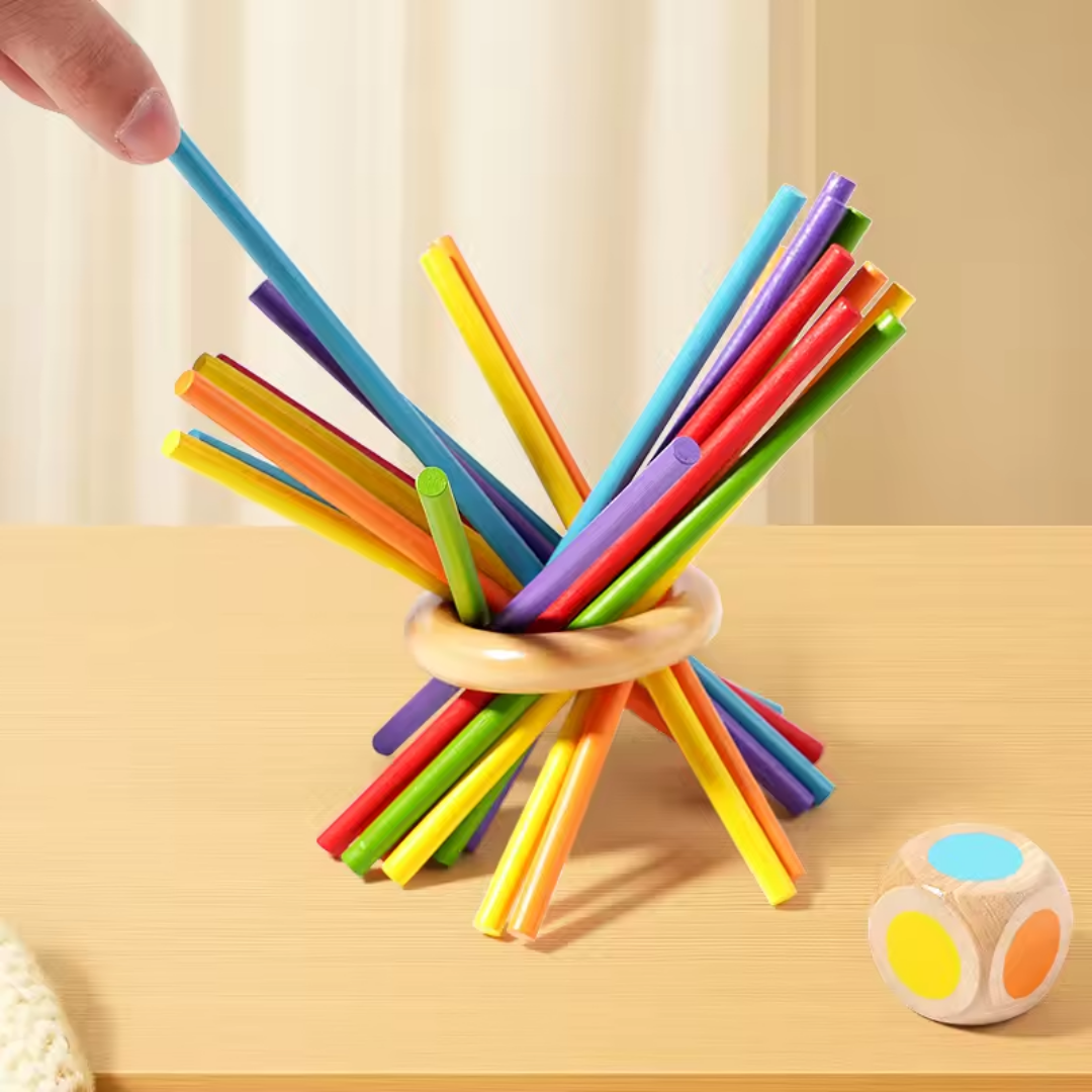 Wooden Stacking Tower Game – Fine Motor Skills for Ages 3+
