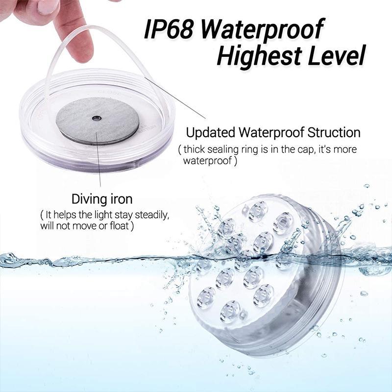 Remote Control Waterproof LED Light – Magnetic Suction Wireless Installation