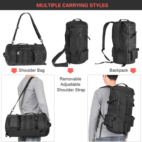 Fishing Tackle Backpack Tackle Box Organizer with Rod Holders