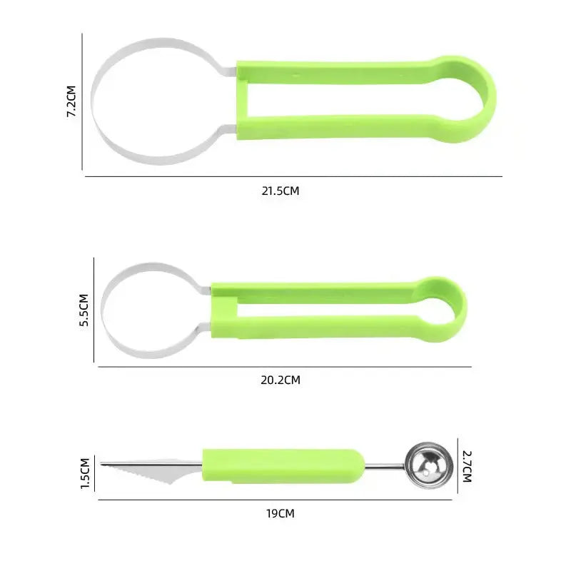 3-in-1 Fruit Cutter – Portion Slice Decorate & Time-Saving Kitchen Tool