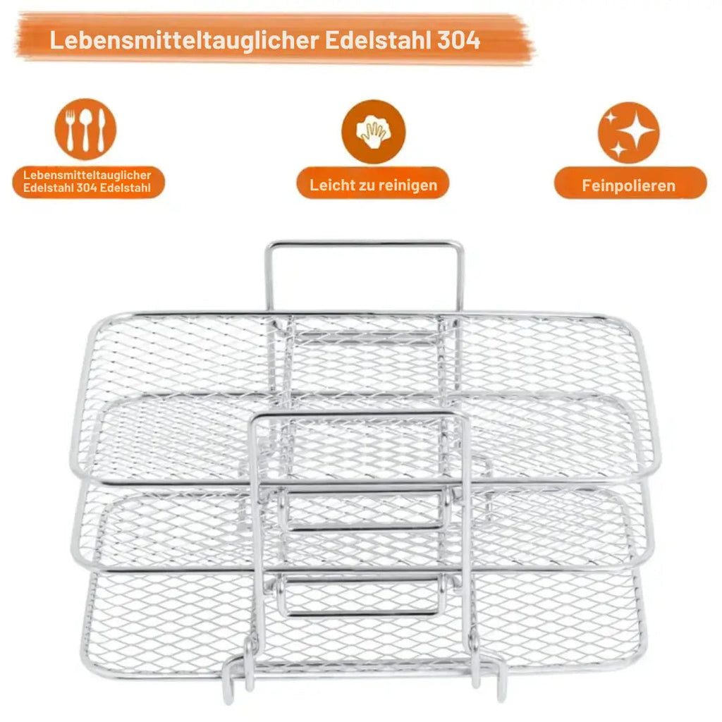 3-Tier Air Fryer Insert – Even Heat Distribution, Non-Stick & Easy Clean