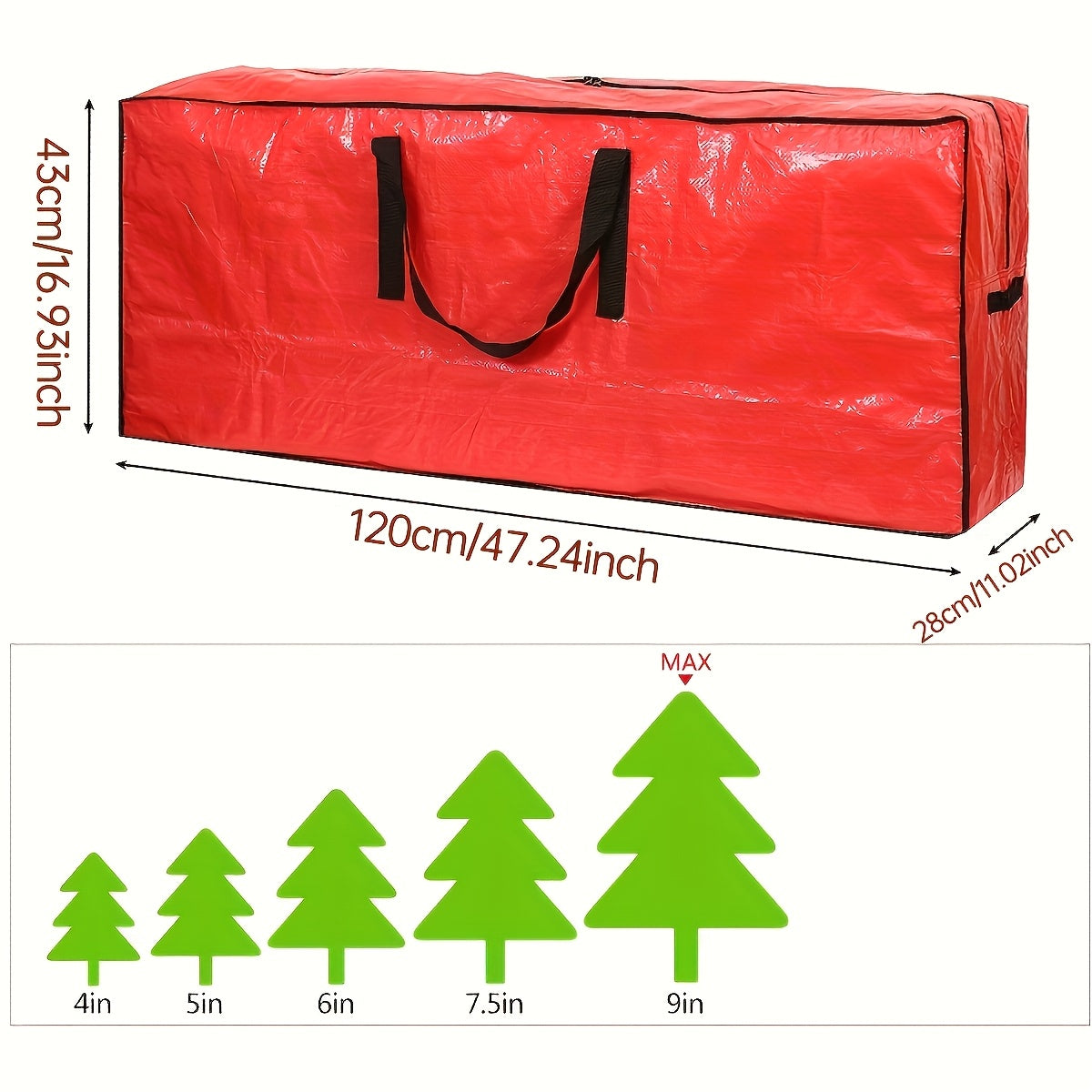 Large Waterproof Christmas Tree Storage Bag – Heavy-Duty Tote