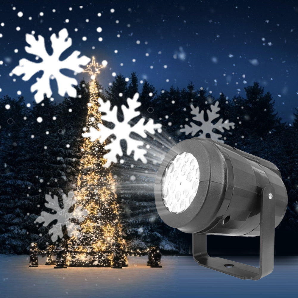 Outdoor LED Snowflake Christmas Projector – 16 Patterns Light Show