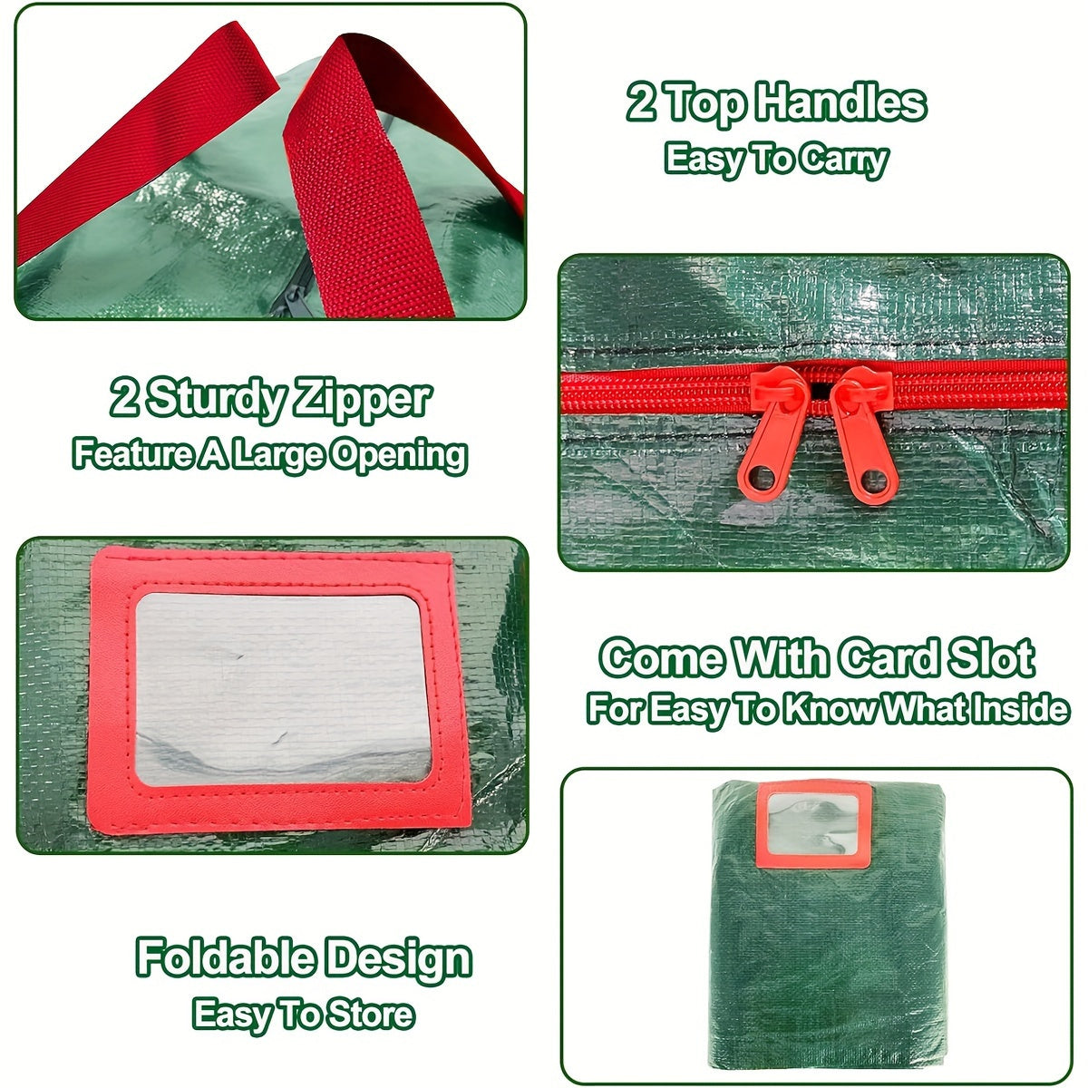 Large Waterproof Christmas Tree Storage Bag – Heavy-Duty Tote