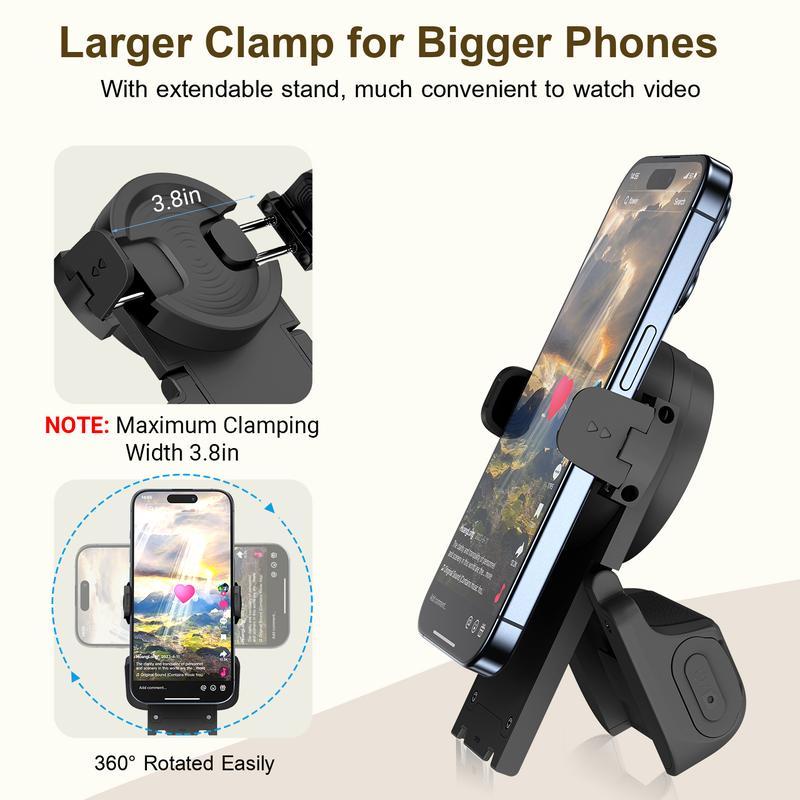 Smartphone Grip with Bluetooth Remote Shutter – Steady &amp; 180° Mount