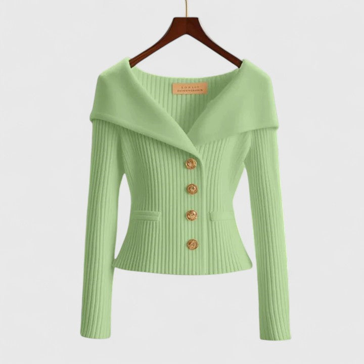 Women's Cardigan – Elegant Knit, Long Sleeve
