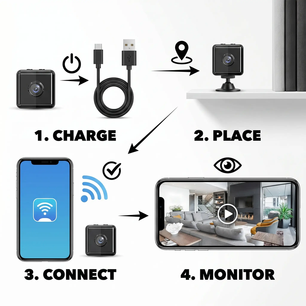Wireless WiFi Security Camera – 1080P Weather-Resistant Indoor & Outdoor