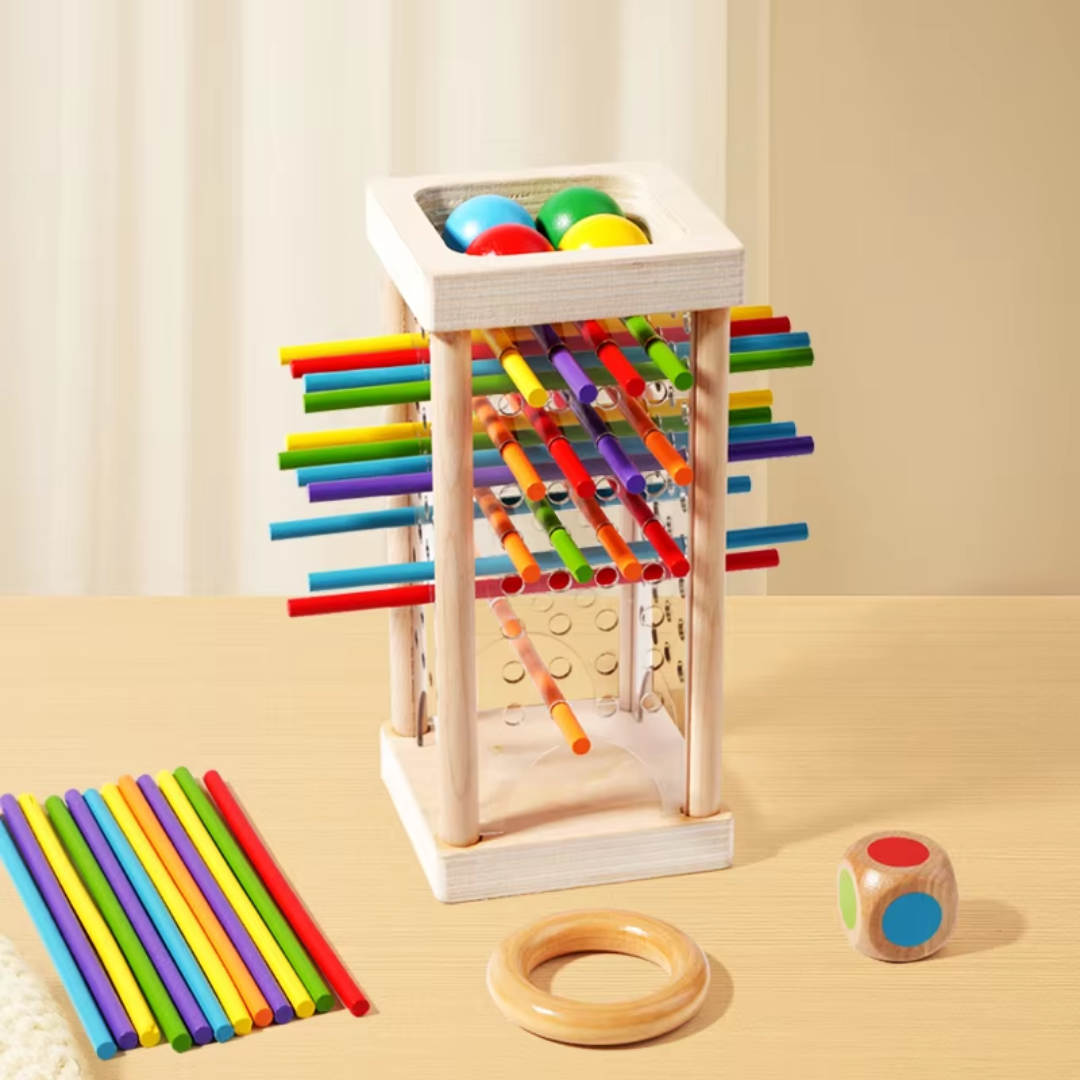 Wooden Stacking Tower Game – Fine Motor Skills for Ages 3+