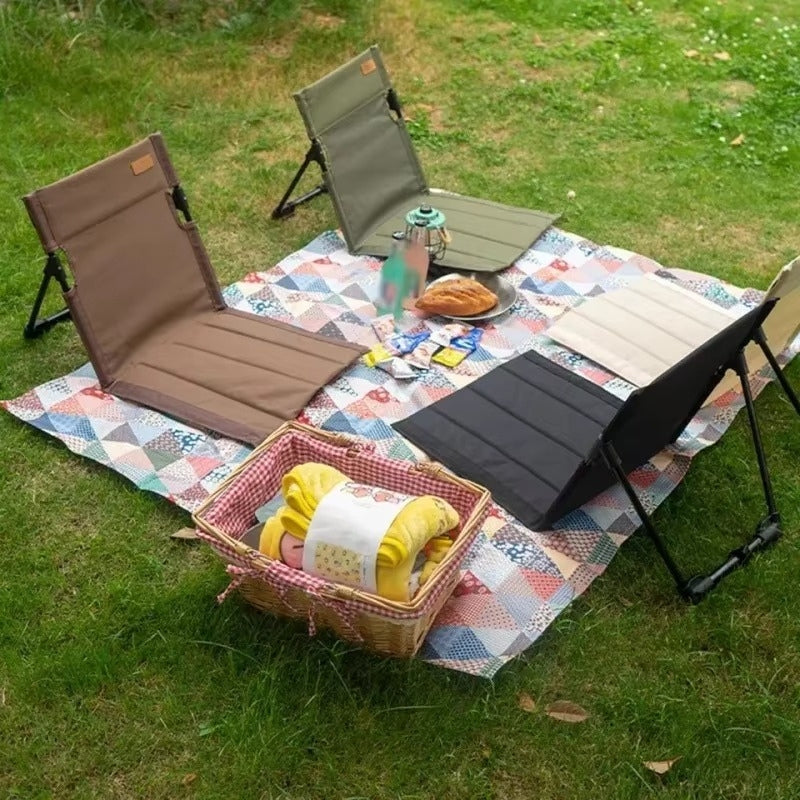 Foldable Floor Chair with Back Support – for Camping & Picnic