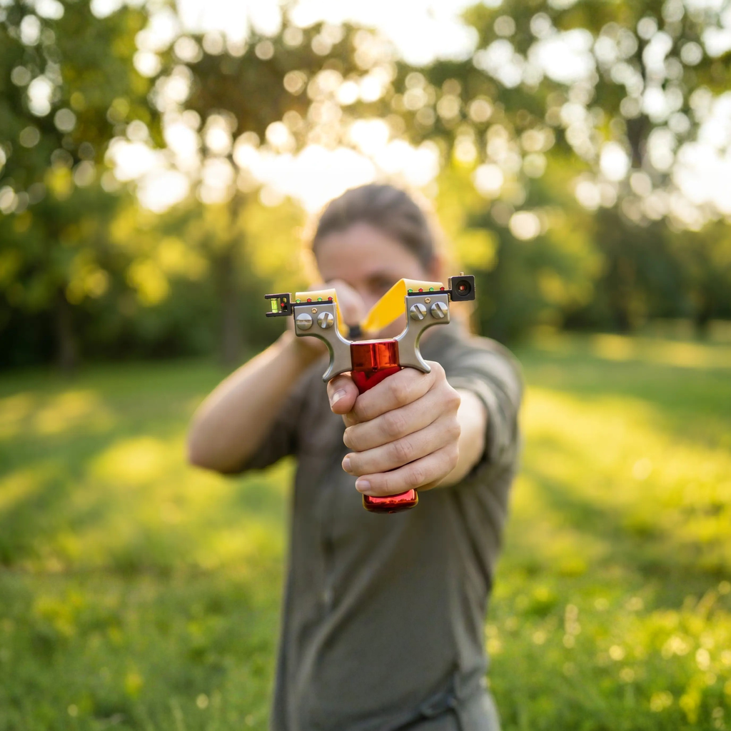 Laser Lock High-Precision Slingshot – Adjustable Aim for Outdoor Shooting