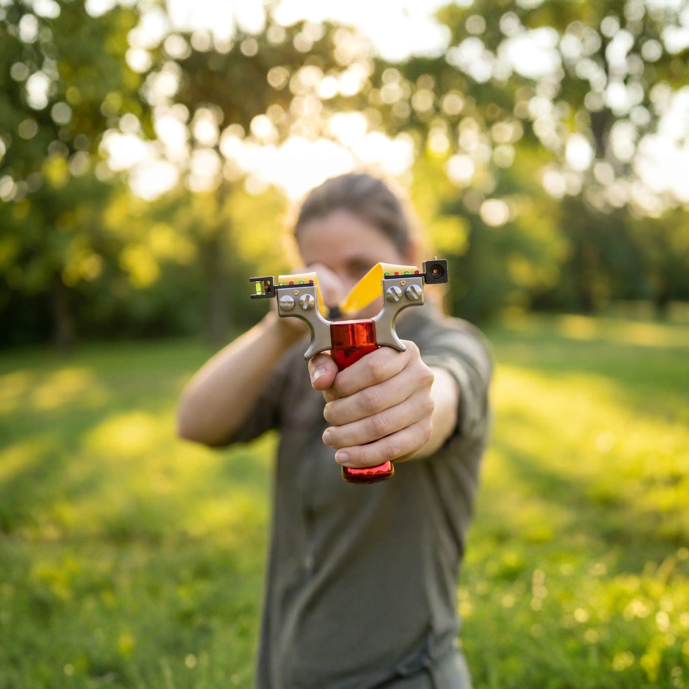 Laser Lock High-Precision Slingshot – Adjustable Aim for Outdoor Shooting