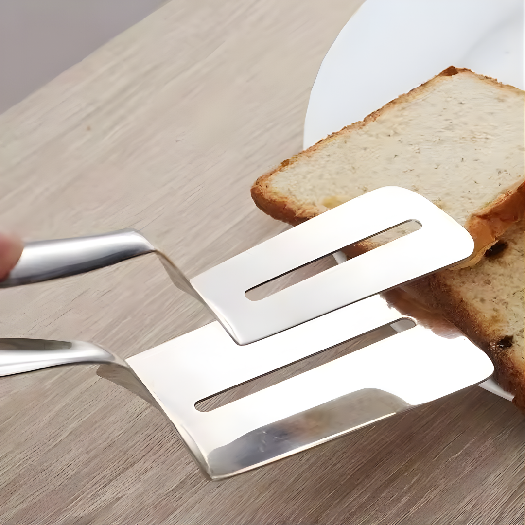Stainless Steel Spatula Tongs – Flip and Grip 2-in-1 Cooking Tool