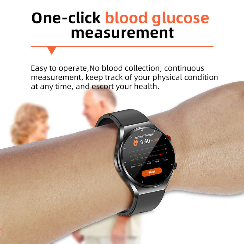 Health Smart Watch – Blood Sugar ECG HRV Heart Rate & SpO2 Monitor