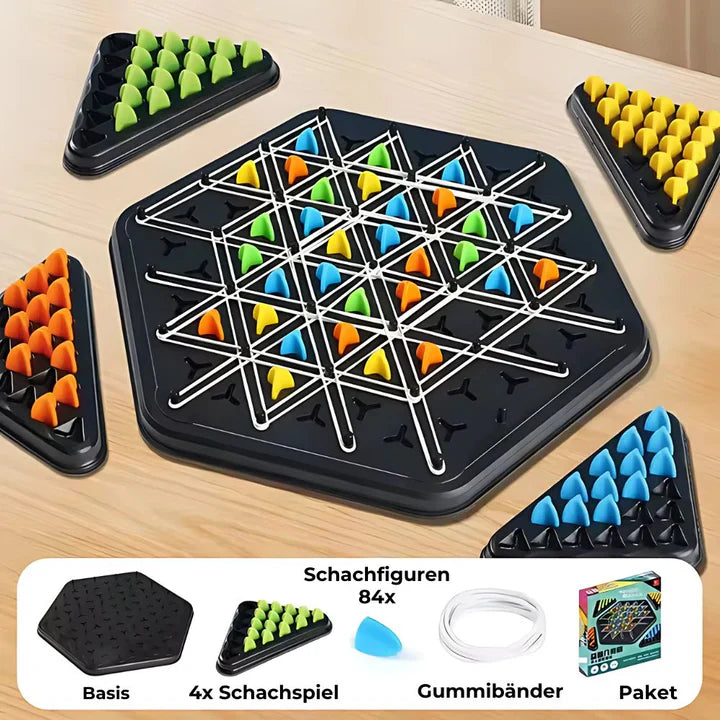 Triangle Strategy Board Game – 2-4 Players & Fun Family Brain Teaser