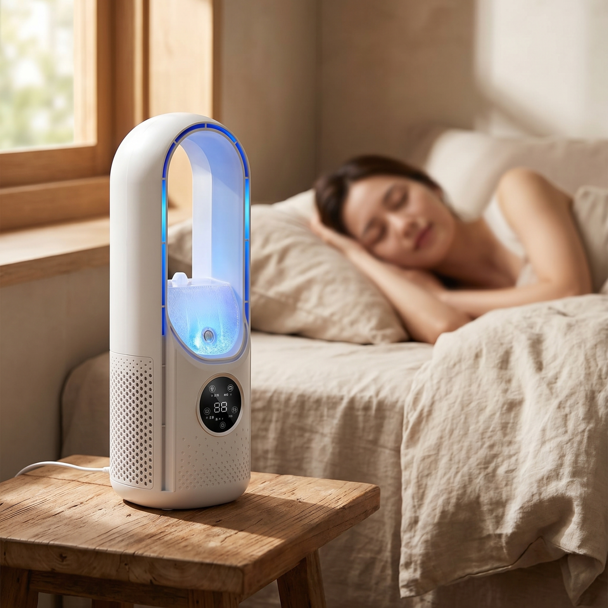 Silent Portable Air Conditioner – 2025 Blade-Free Home & Office Cooling